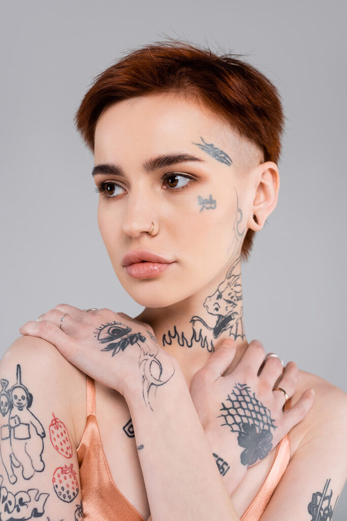 Woman with tattoos